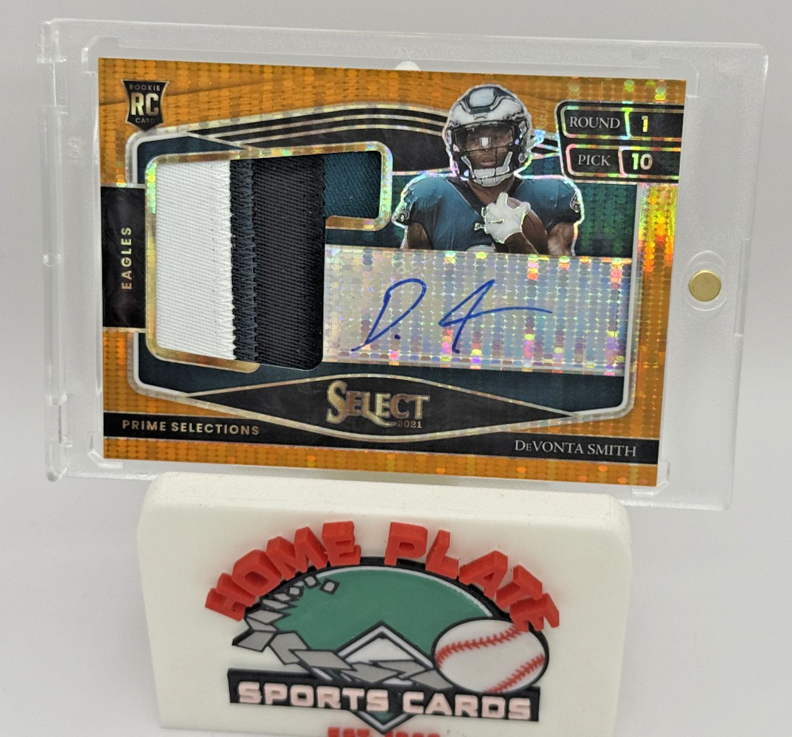2021 Panini Select DeVonta Smith Prime Selections Patch Auto Rookie RC /25