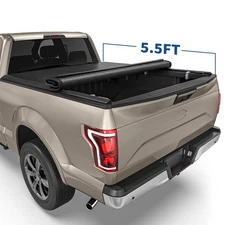 5.5ft Roll up Tonneau Cover For 2015- 2026 Ford F-150 F150 Truck Bed Soft Cover