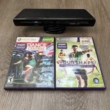 Microsoft Xbox 360 Kinect Sensor Bar 1414 with 2 Games Bundle Tested Works