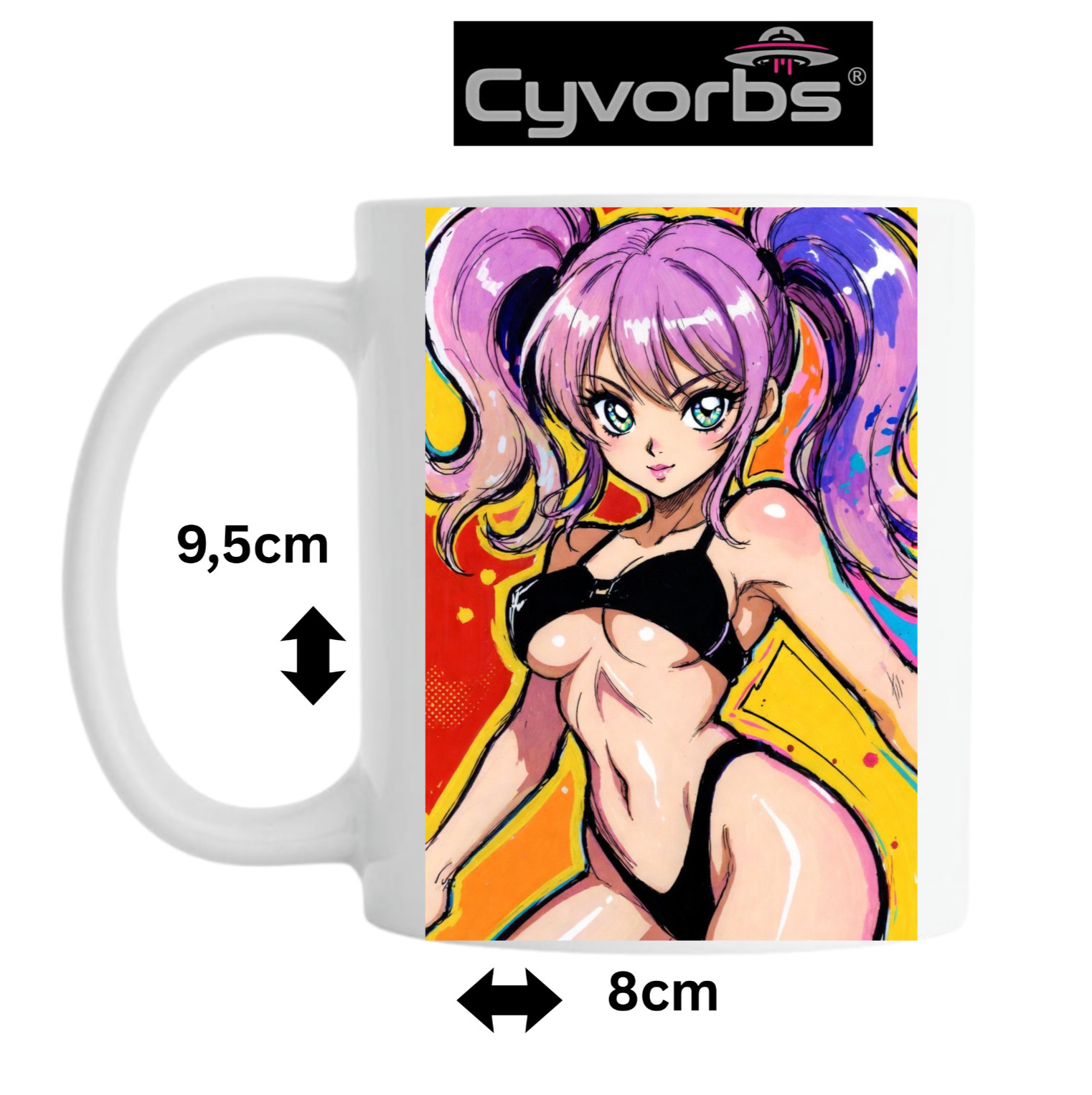 Taza de café manga sexy anime Otaku Waifu taza taza de café nombre deseado Cyvorbs®