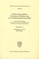Probleme Der Staatlichen Steuerung Und Fehlsteuerung In Der Bundesrepublik...
