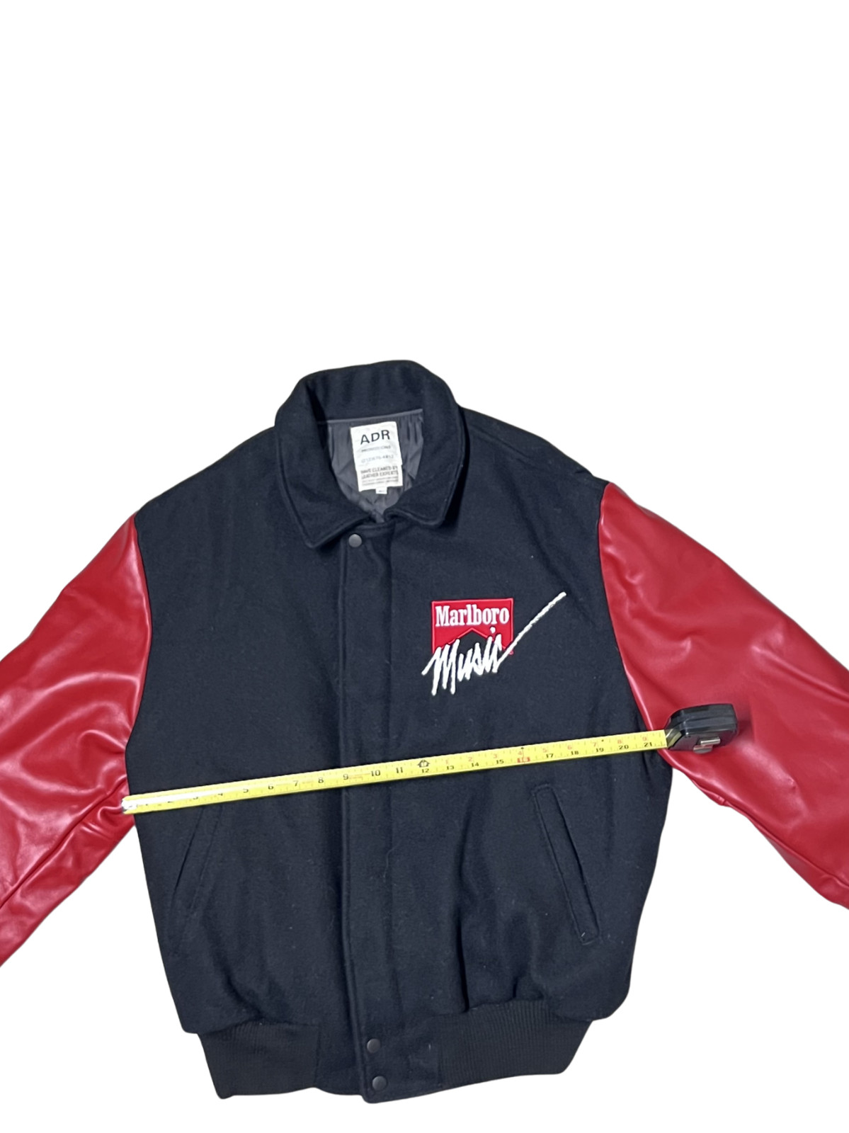 Rare Vintage Marlboro Music Varsity Jacket XL Wool Leather Sleeve Tobacco Promo image 2