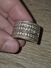 Ti Sento Milano sterling silver cubic zirconia emerald cut round cut 5 Band Ring