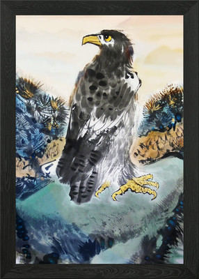 Adler auf dem Berg gerahmtes Wandbild Poster Leinwanddruck Bild