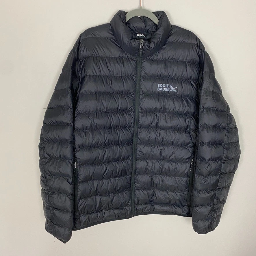 Eddie Bauer CirrusLite Jacket Puffer Coat 650 Down Mens 2XL Black Packable