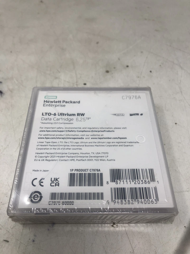 Hewlett-Packard Enterprise Hp C7976A LTO 6 Ultrium (2.5/6.25 TB) MP RW Data Cart - Image 3 of 4