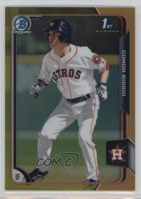 2015 Bowman Draft Chrome Gold Refractor 29/50 Conor Biggio #169 2m4