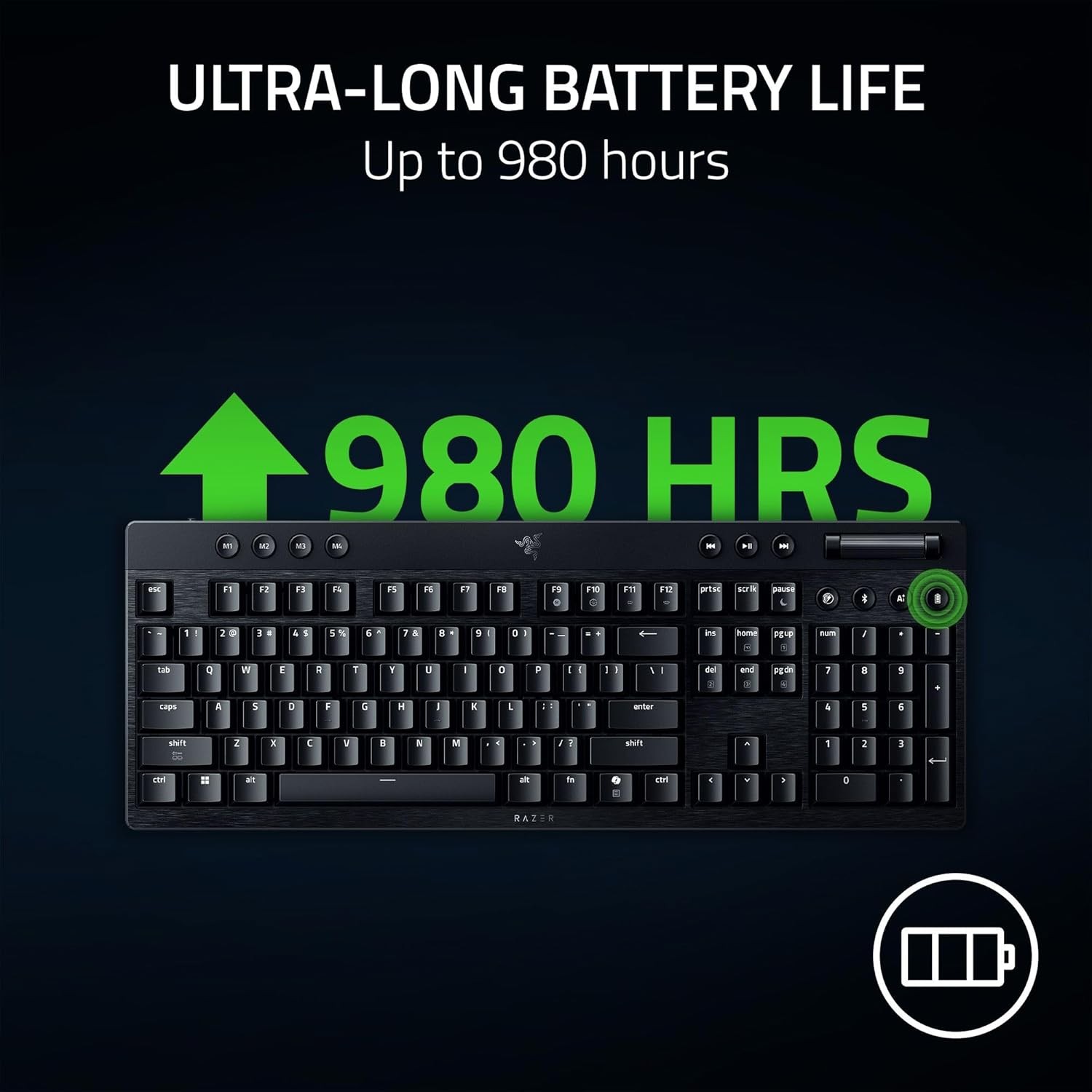 Razer BlackWidow V4 HyperSpeed Wireless Keyboard Black Certified Refurbished