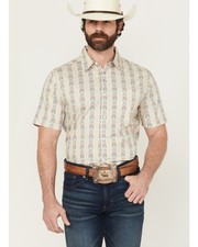 Rank 45 Men's 45 Reg; Lone Star Southwestern Short Sleeve Button-Down Stretch -