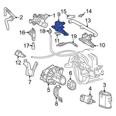 For Mercedes-Benz SLK55 AMG 05-10 Secondary Air Injection Pump Check Valve