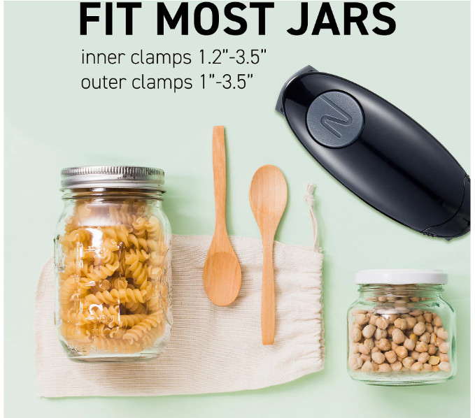 Electric Automatic Jar Opener for Seniors Hands-Free Easy Lid Remover