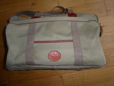 Original luxury leather and canvas weekend bag by John Chapman