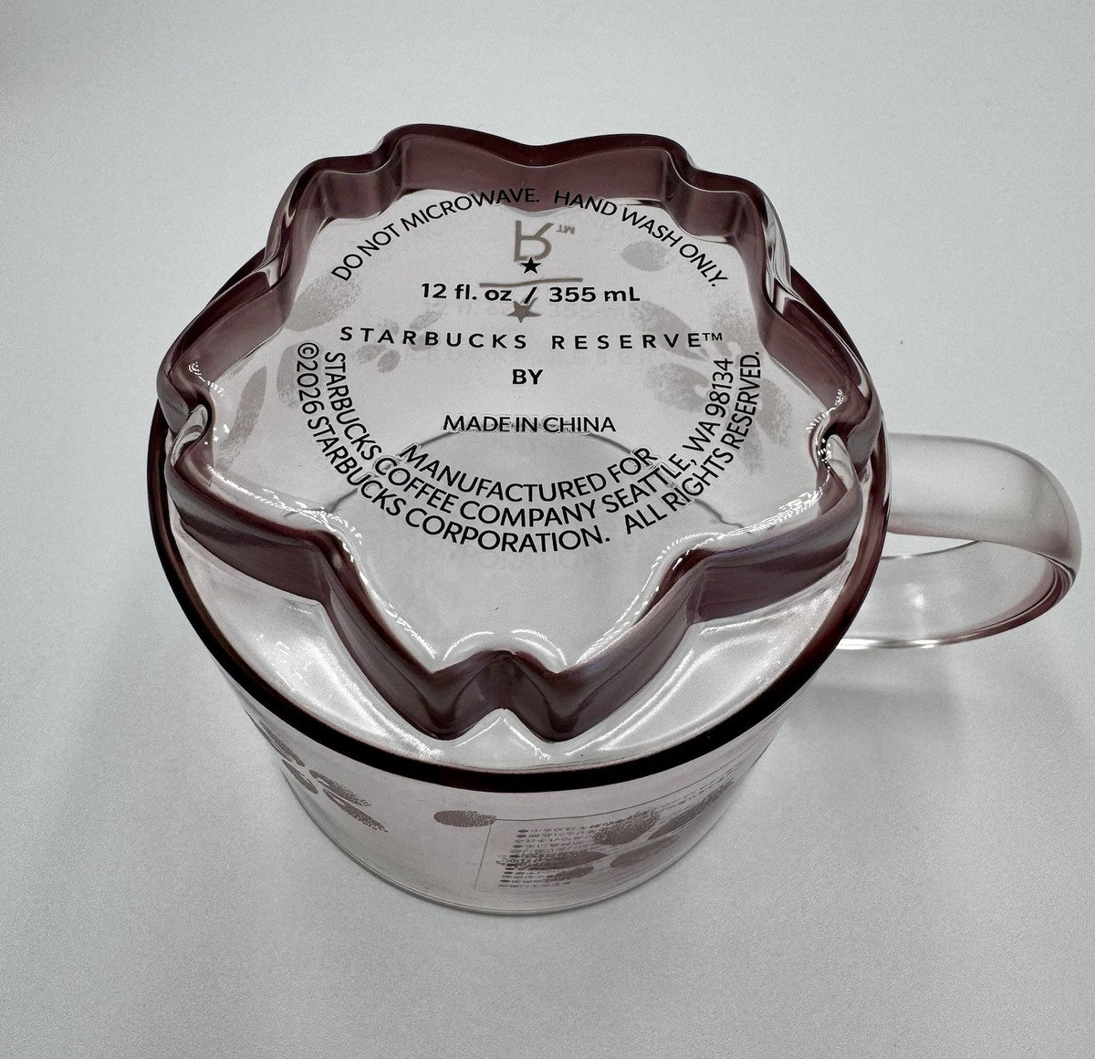 Starbucks Japan Tokyo Roastery Reserve Sakura 2026 Glass 12oz Mug