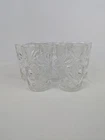 7 Vintage Anchor Hocking STAR of David Fan Glass Tumblers 4 1/2" Ice Tea Glasses