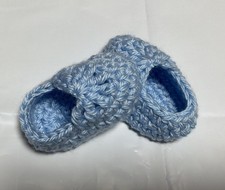 Crochet Shoes Handmade Booties Blue