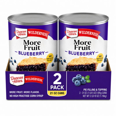 (Pack of 2)Blueberry More Fruit Pie Filling Topping Duncan Hines wilderness 21oz