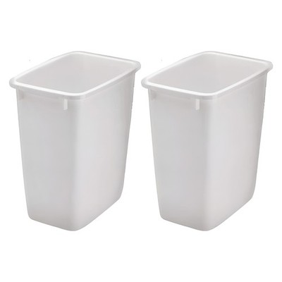 Rubbermaid Open Top Wastebasket Large Plastic Trash Bin Container, 36 Qt, 2 Pack
