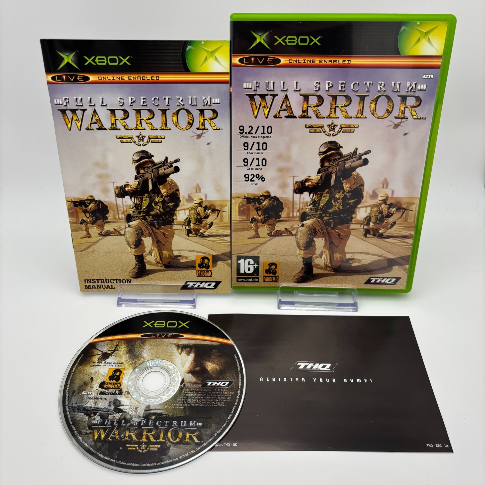 Full Spectrum Warrior (PAL Xbox, 2004) *Near Mint* Complete *Disc Perfect*