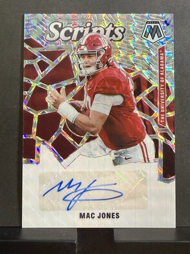 Mac Jones #SM-MJ 2021 Panini Mosaic Draft Picks Scripts card