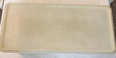 Vintage Tupperware 606 Jumbo Bread Keeper Storage Container Sheer w/Lid 14''x6x5