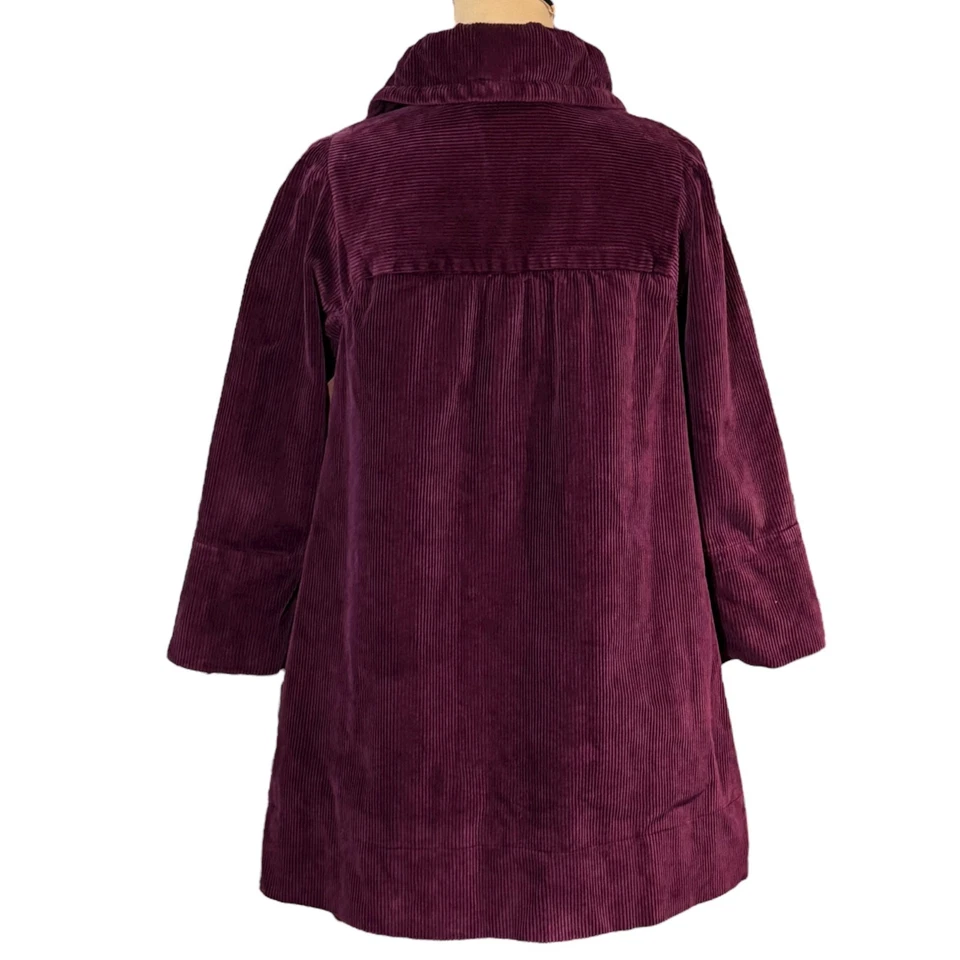 Abrigo de Pana De Colección Y2K Marc By Marc Jacobs Talla M Borgoña Estilo Retro Twee Chaquetón Foto 4 de 4