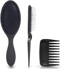Wig Brushes for Synthetic, Hair Wig b Set, 3 Row Wire Brush Hair
