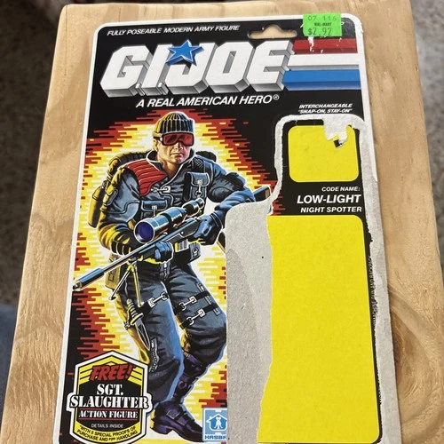 Low-Light 1985 w Offer G.I. JOE COBRA Vintage Original CARD BACK Full