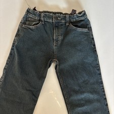 Cat  Jack Jeans Boys 12 Blue  Mud Wash  Straight bootcut Adjustable