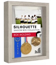 Americanflat 9.5x11.5 Shadow Box Frame Shatter-Resistant Glass MDF Driftwood