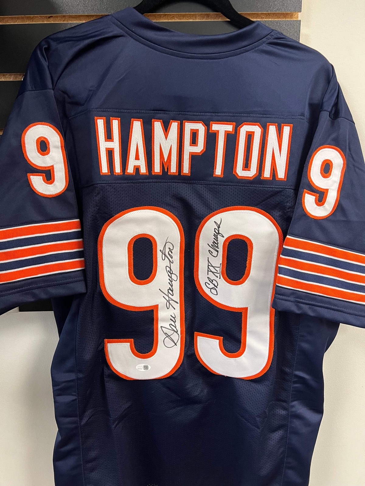 Dan Hampton "SB XX Champs" Signed Custom Bears Jersey - JSA Certified 