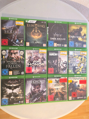 12 Xbox spiele (souls like wie Sekiro, Elden Ring, Dark Souls II/III etc.)