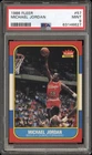 MICHAEL JORDAN PSA 9 1986-87 FLEER BASKETBALL #57 ROOKIE CARD RC BULLS MINT