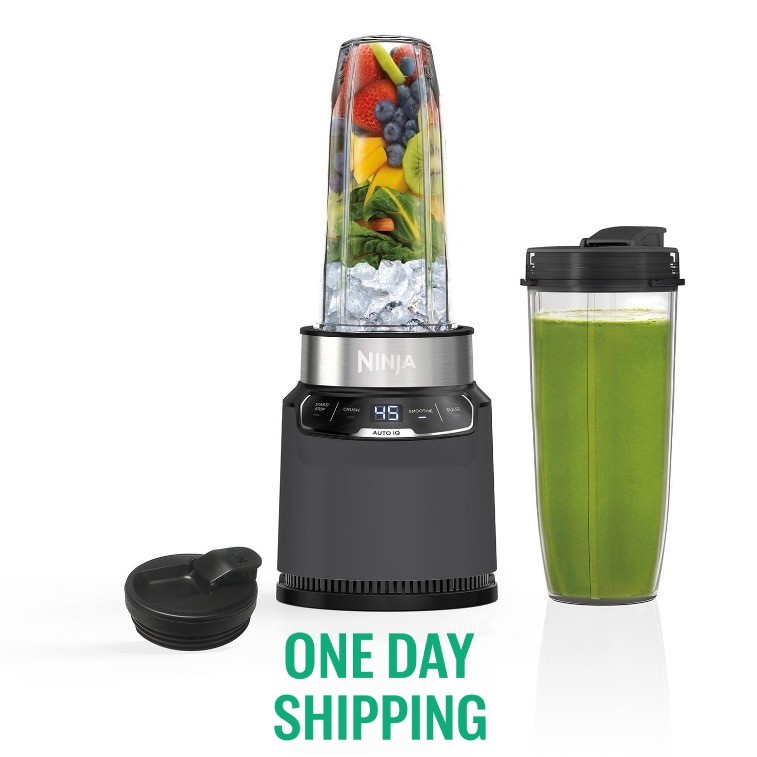 Ninja Nutri-Blender Pro 1100W Personal Blender Auto-iQ with Two 32oz Cups