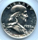 1959 Franklin Half Dollar, PCGS PR66