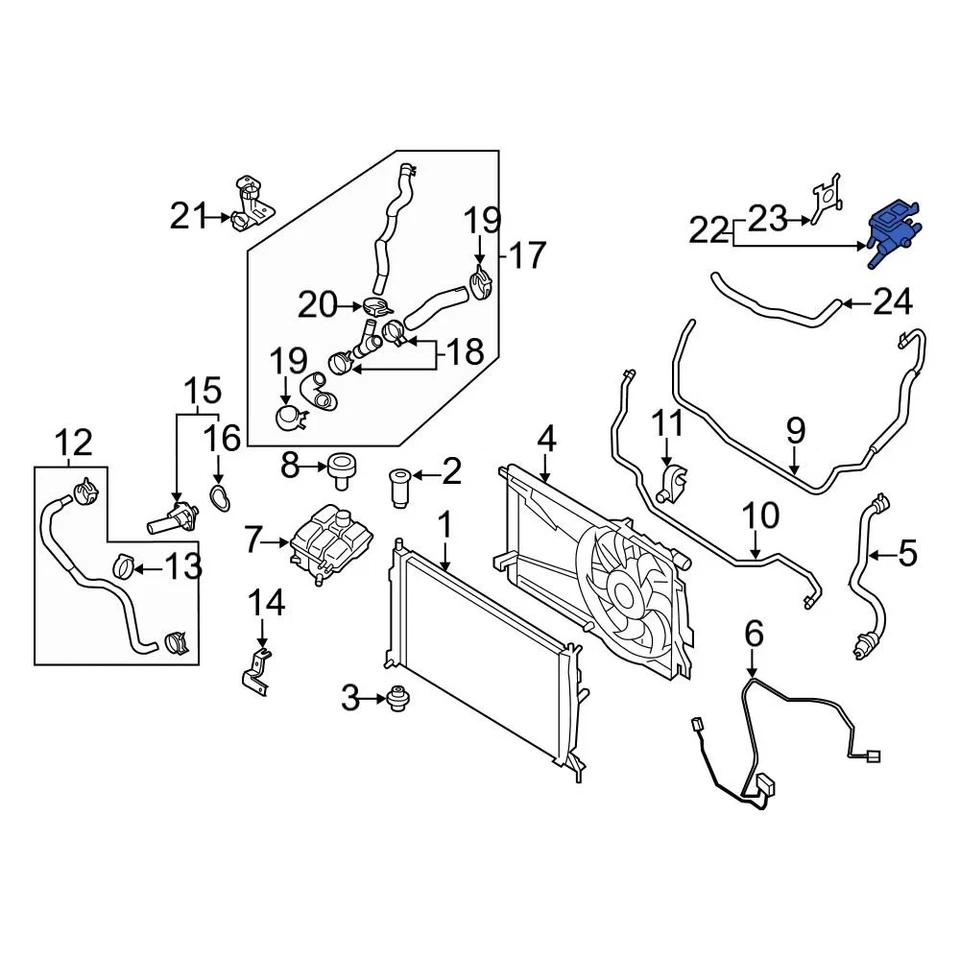 For Mazda 6 2011-2013 Mazda LF941517Z Engine Coolant Outlet Flange - Imagem 3 de 4
