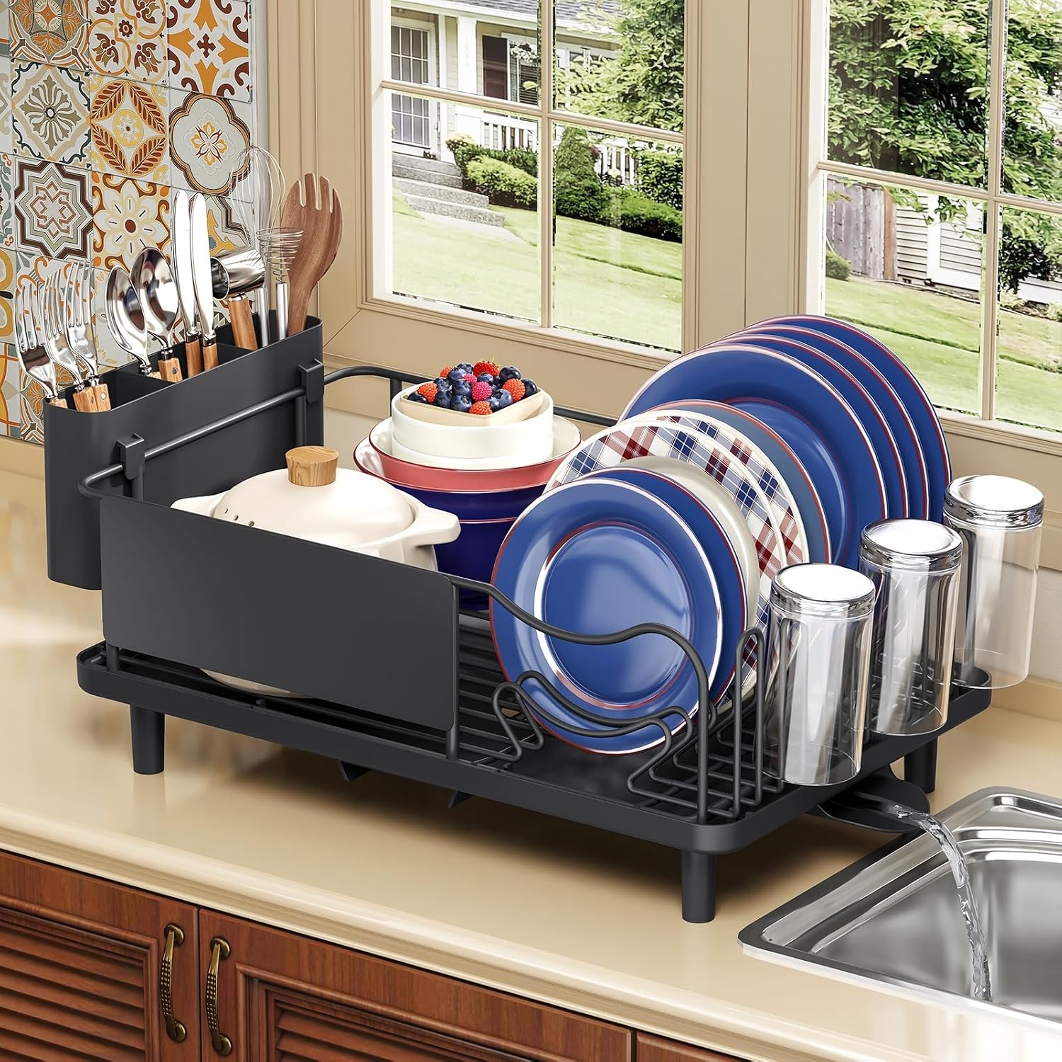 Stainless Steel Dish Drying Rack - Large Capacity Dish Rack for