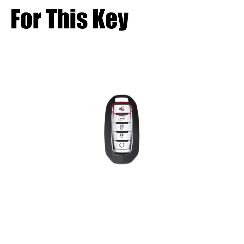 Aluminum Alloy Leather Car Key Fob Case Cover For Infiniti Q50 Q60 Q70 QX50 QX80 — 第 2/4 张图片