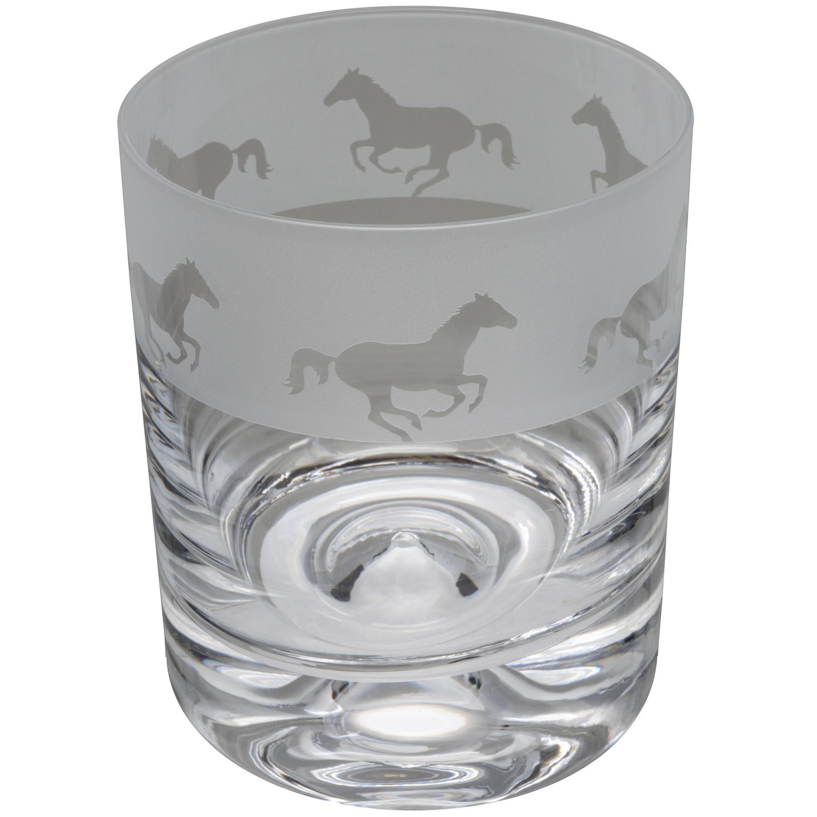 Animo Whiskey Glass Galloping Horse Engraved Tumbler Whisky Glasses Gift Boxed