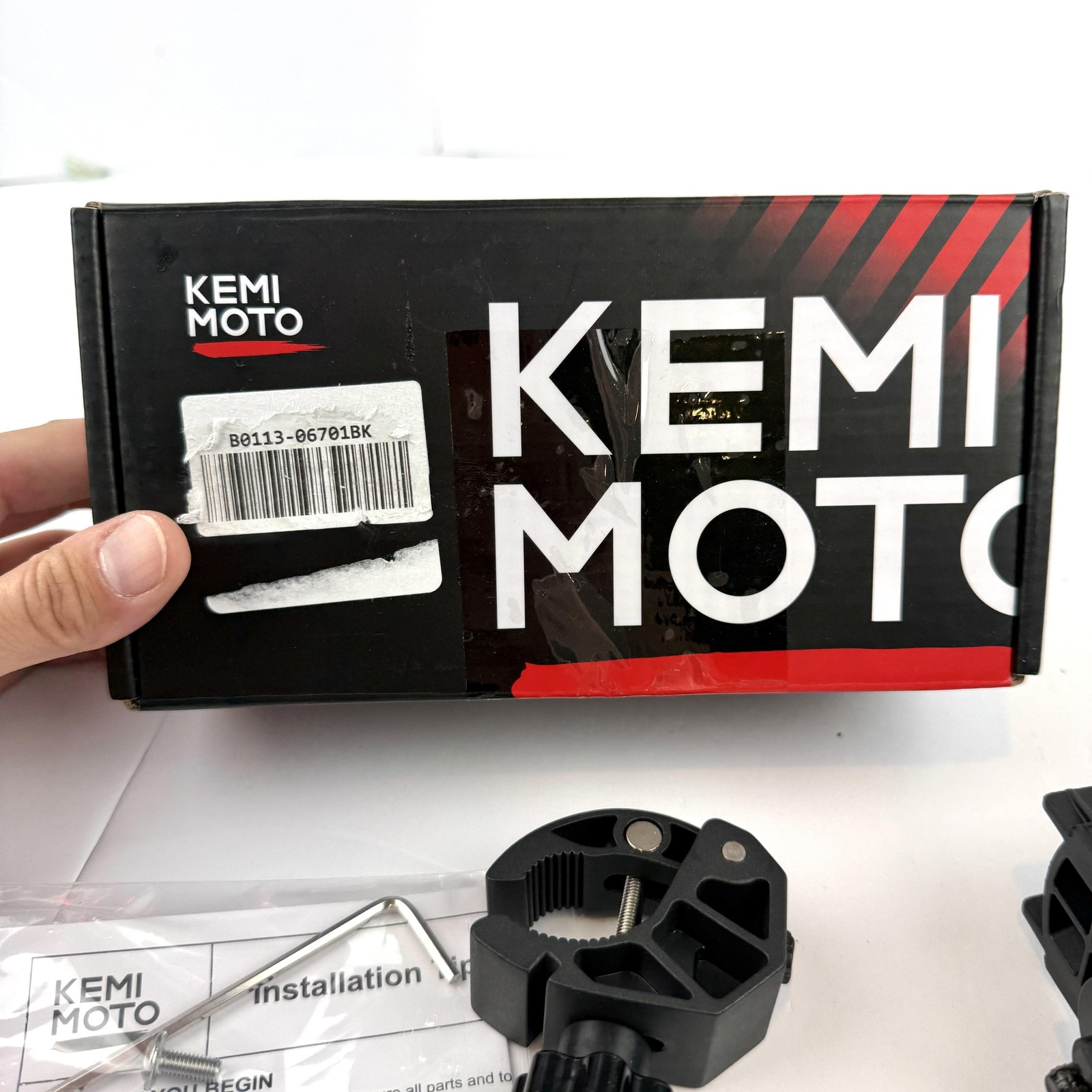 Kemimoto UTV ATV Water Bottle Holder Cage Clamp Mount w/ Hardware B0113-067018K