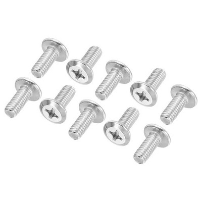 Flachrundkopf-Phillips-Schrauben, 32er-Pack M6-1 x 15mm 304 Edelstahl