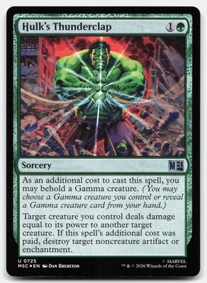 Hulk's Thunderclap 725 Commander: Marvel Super Heroes MTG Foil U NM