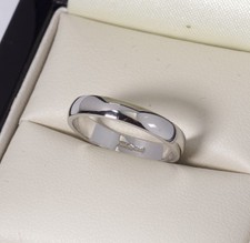 Heavy Platinum 950 wedding 3mm band ring Size I 3.45G Hallmarked B.BROS