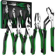 Sk Tools Sk01458 5 Piece Dual-material Multi-purpose Pliers Set Sk Tools Sk01458 5 Piece Dual-material Multi-purpose Pliers Set