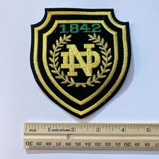 UNIVERSITY OF NOTRE DAME (est. 1842) Embroidered Sew-On Crest Logo Patch
