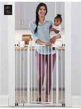 Regalo Safety 36" Extra Tall Baby Gate for Doorways  Bottom of Stairs  WHITE 