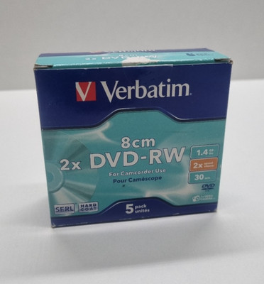5x Verbatim 8cm DVD-R 1,4 GB 30 Minuten für Camcorder - Neu & OVP