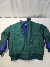 Gap Kids 10-11 Years Jacket Hooded Full Zip Shell Poliester Blue Green M"