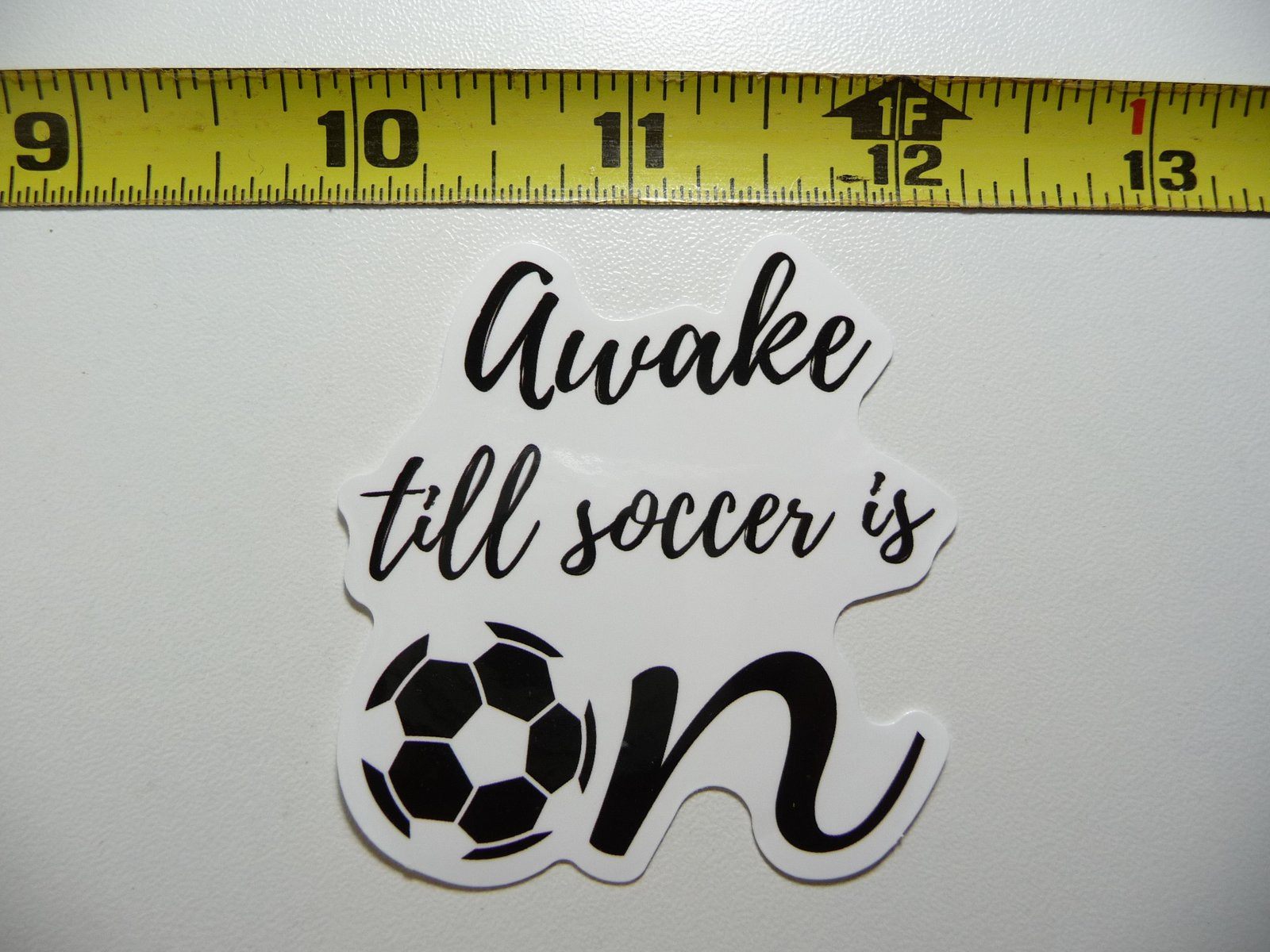 Soccer Awake Decal Sticker for School Games, Team Matches, and Sports Fans