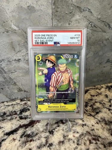 PSA 10 Roronoa Zoro (113) OP10-113 Set Sail Event