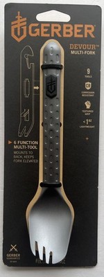Gerber Devour Multi-Fork 6 Function Multi-Tool Anodized Aluminum Color: Onyx NEW